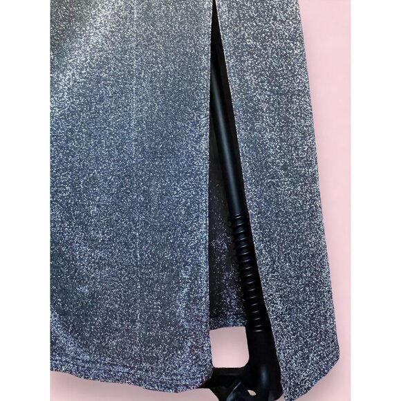 90s vintage silver maxi skirt bias cut lurex 1990s - Picture 6 of 7